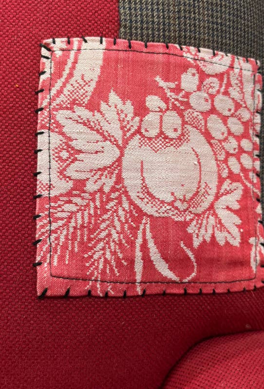 We add storied fabric to chairs, sofas, pillows & occasionally apparel.