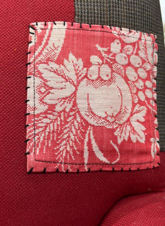 We add storied fabric to chairs, sofas, pillows & occasionally apparel.